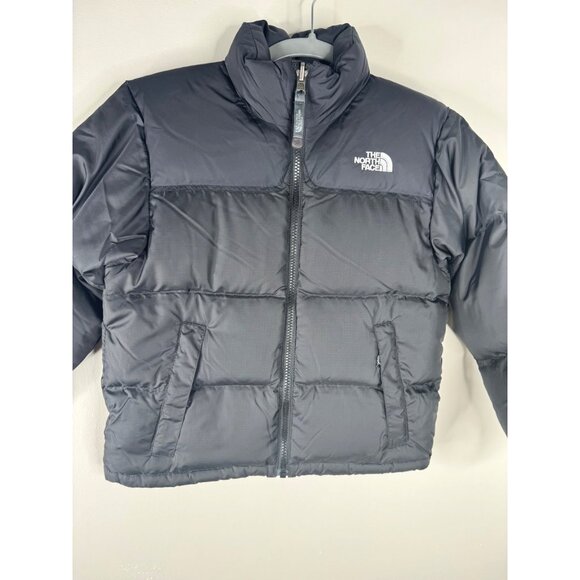 The North Face Boys Black Nuptse Jacket 600 Fill Goose Down Size S 6 8 NWT - Picture 4 of 6